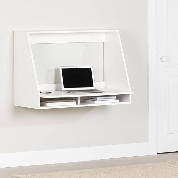 South Shore Interface Pure White Floating Desk - image 