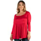 Plus Size 24/7 Comfort Apparel Solid Empire Waist Tunic Top - image 5