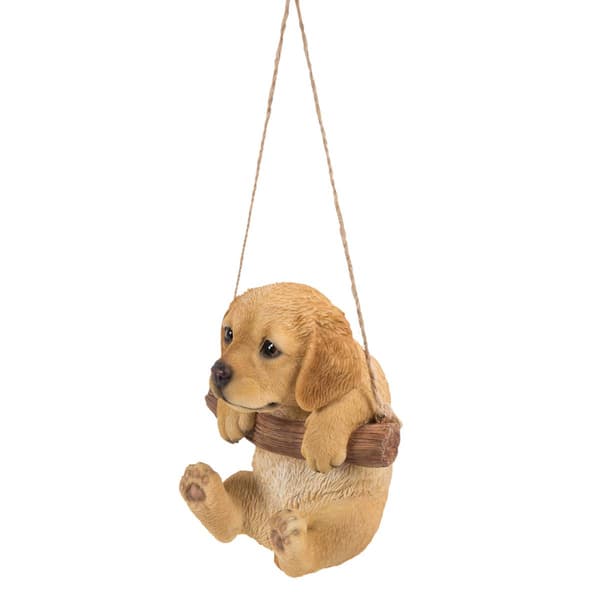 Hi-Line Gift Hanging Golden Retriever Puppy Statue