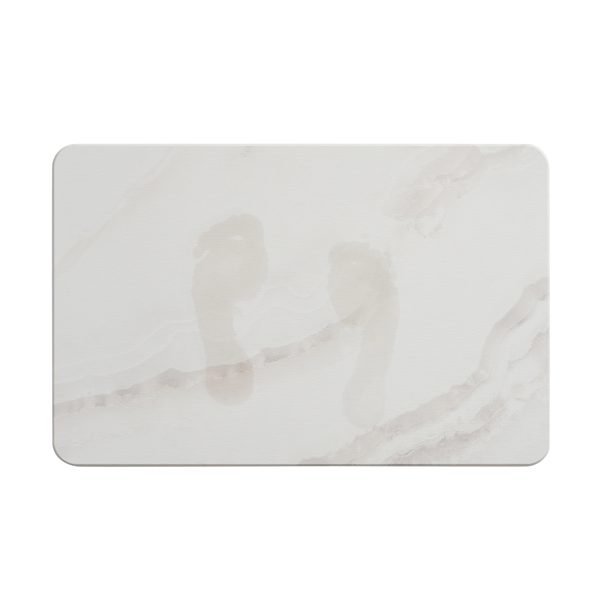 VCNY Home White Marble Diatomite Bath Mat