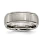 Mens Endless Affection(tm) 8mm Ridged Edge Dome Shaped Band - image 1