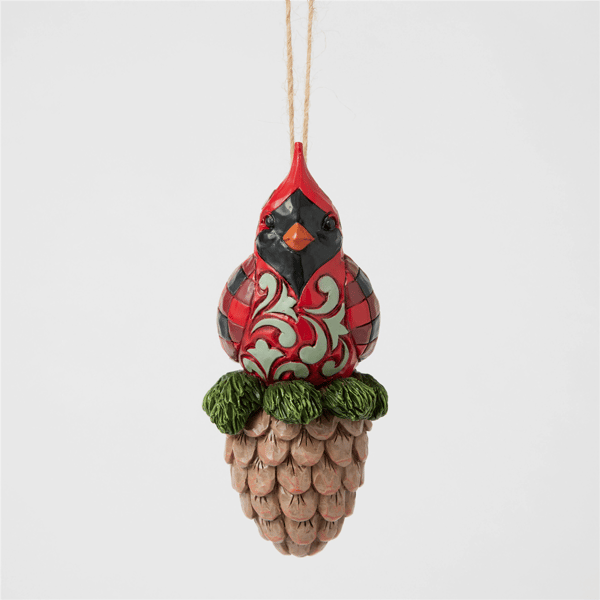 Jim Shore Heartwood Creek Highland Cardinal Christmas Ornament