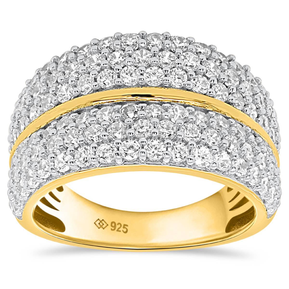 Nova Star(R) Gold Plated Sterling Silver Lab Grown Diamond Ring