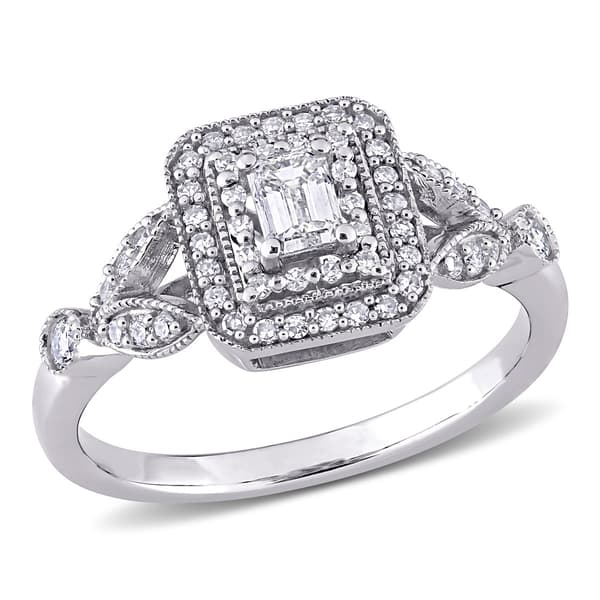Diamond Classics(tm) 10kt. White Gold 1/2ctw. Diamond Vintage Ring - image 