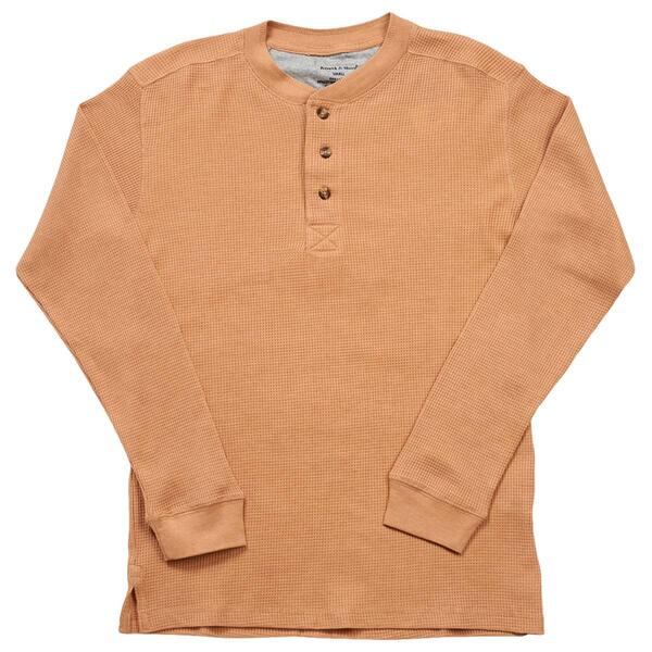 Mens Preswick & Moore&#40;R&#41; Long Sleeve Thermal Henley Pajama Shirt - image 