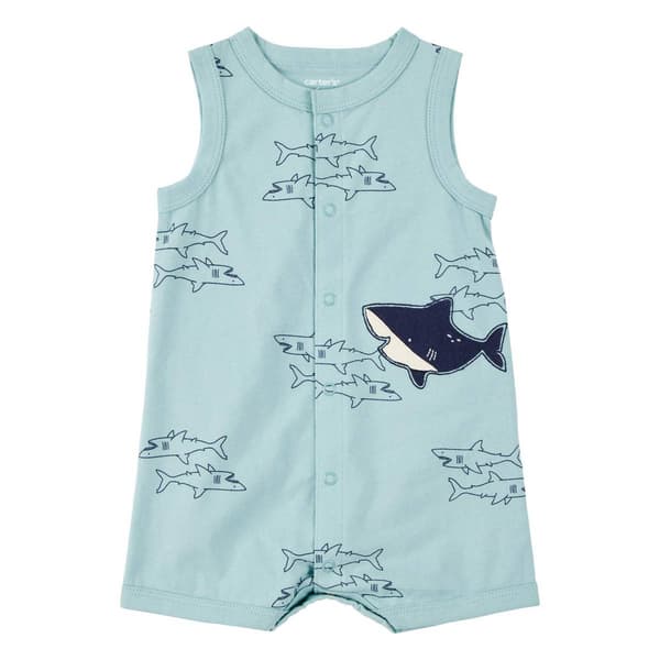 Baby Boy &#40;NB-24M&#41; Carters&#40;R&#41; Shark Snap Up Romper - image 