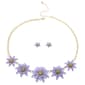 Ashley Cooper(tm) Purple Flower Necklace & Earring Set - image 1