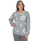 Petite Alfred Dunner Vail Snowflake Pearl Heathered Sweater - image 1