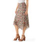 Juniors A. Byer Floral Mesh Shark Bite Midi Skirt - image 4