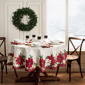 Threadmade Poinsettia Garlands Engineered Tablecloth - image 5