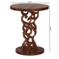 bali & pari Donna Mahogany Wood Nightstand with Pedestal Base - image 8