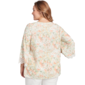 Plus Size Ruby Rd. Tropical Oasis Floral Lace Watercolor Blouse - image 2