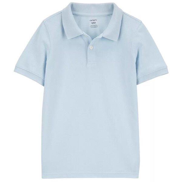Boys &#40;4-7&#41; Carters&#40;R&#41; Short Sleeve Solid Polo - Light Blue - image 