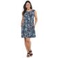 Womens Connected Apparel Sleeveless Floral Pocket A-Line Dress - image 1