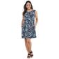 Petite Connected Apparel Sleeveless Floral Pocket A-Line Dress - image 1
