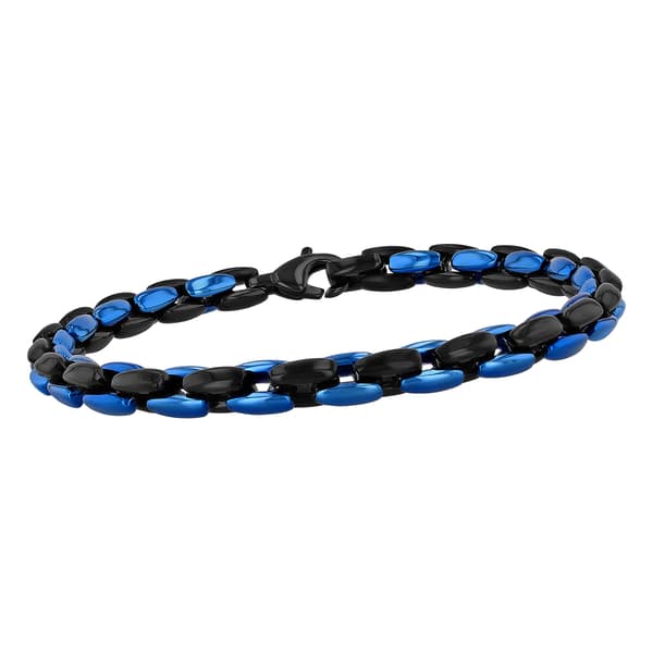Mens Gentlemen's Classics™ Blue & Black Link Bracelet