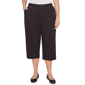 Plus Size Alfred Dunner Classics_S6 Solid Twill Button Hem Capri - image 1