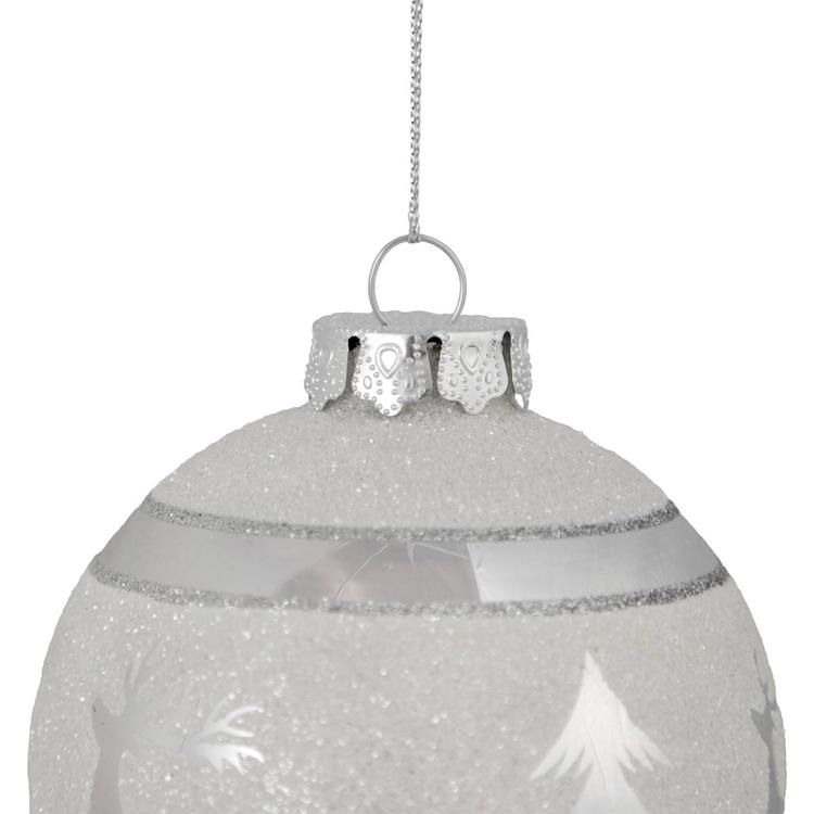 Northlight Seasonal Reindeer Glass Christmas Ball Ornament