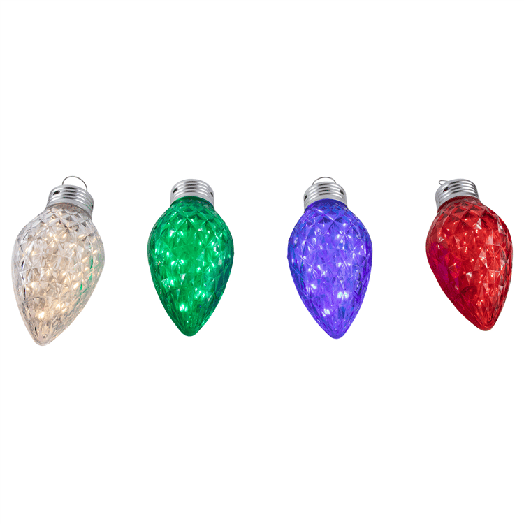 Northlight 9ft. LED C9 Style Faceted Twinkle Christmas Lights
