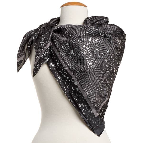 Womens Cejon Powell Plaid Shine Square Scarf - image 
