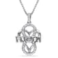 Sophia B Sterling Silver 0.06ct. Diamond Infinity Heart Pendant - image 1