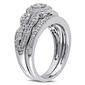 Loveblooms&#8482; White Gold Diamond Halo Bridal Ring Set - image 2