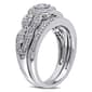 Loveblooms™ White Gold Diamond Halo Bridal Ring Set - image 2