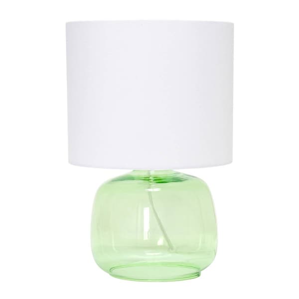 Simple Designs 13.7in. Glass Table Lamp