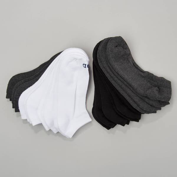 Mens IZOD&#40;R&#41; 12pk. Athletic Low Cut Socks - Black/White/Grey - image 
