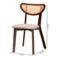Baxton Studio Dannell Mid-Century Modern Grey Fabric Dining Chair - image 7