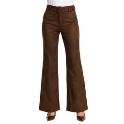 Juniors Love Tree Belted Stretch Suede Flare Pants