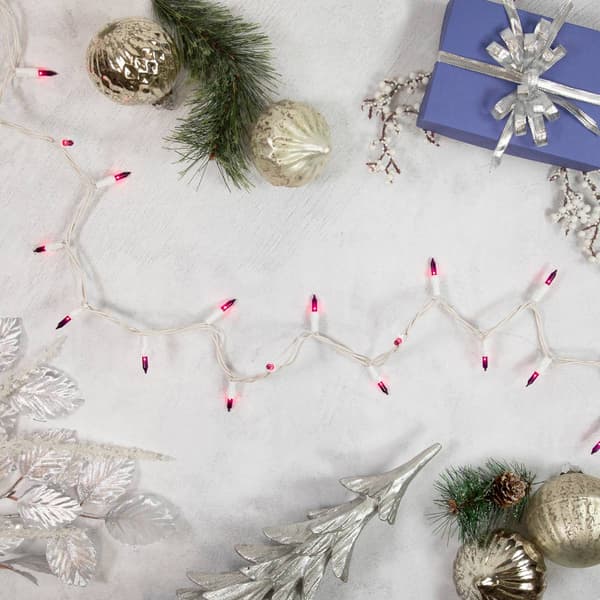 Northlight Seasonal 7ft. Purple Christmas Lights - White Wire