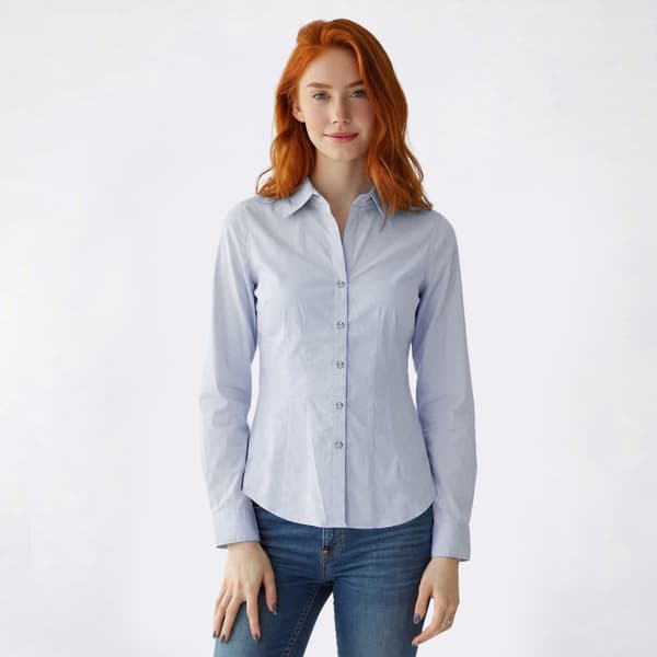 Juniors Love Tree Poplin Boyfriend Casual Button Down