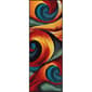 Tayse Symphony Susan Contemporary Area Rug - Red/Multi - image 1