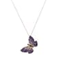 Silver Plated Multi Crystal Butterfly Pendant - image 1