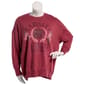 Juniors Plus Hybrid French Terry Varsity League Sweatshirt - image 1