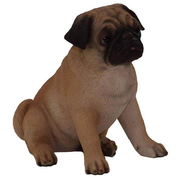 Hi-Line Gift Sitting Pug Garden Statue