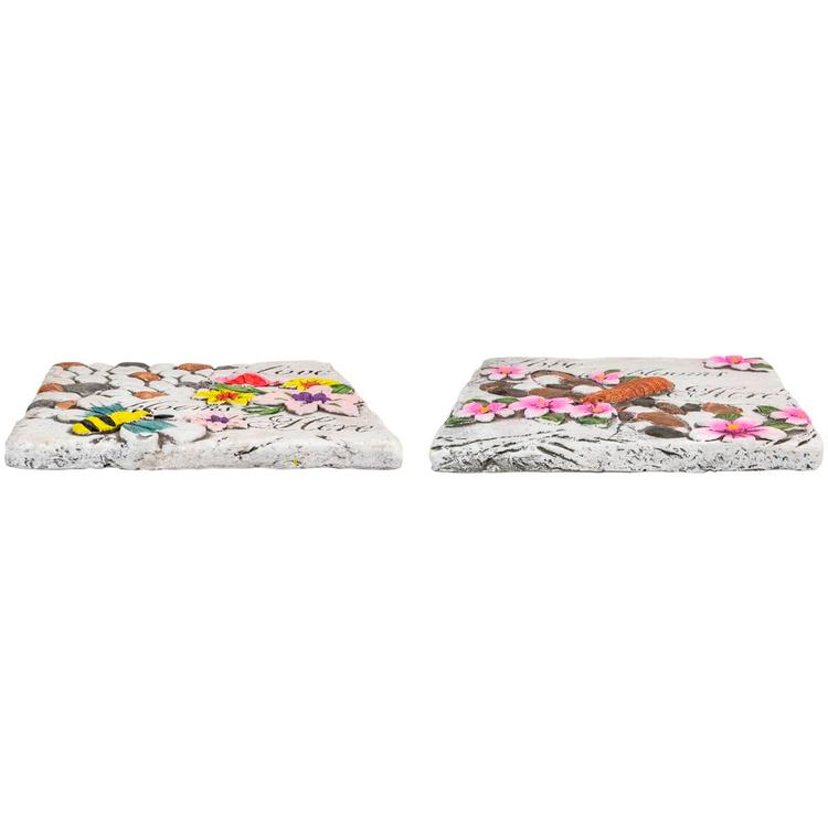 Northlight Seasonal Love Blooms Here Garden Stones - Set of 2