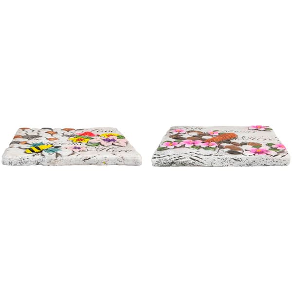 Northlight Seasonal Love Blooms Here Garden Stones - Set of 2