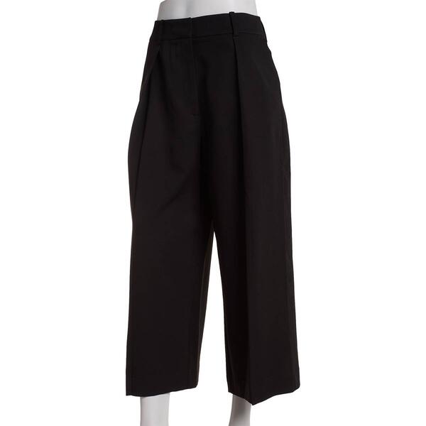 Womens Nicole Miller Solid Wide Leg Casual Pants - image 