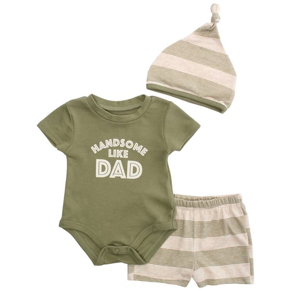 Baby Boy (3-9M) Baby Essentials(R) Handsome Like Dad Shorts Set - image 