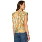 Womens Democracy Cap Sleeve Knot Hem Abstract Blouse - image 2