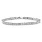 Diamond Classics&#40;tm&#41;  Silver Diamond Encrusted Link Bracelet - image 1