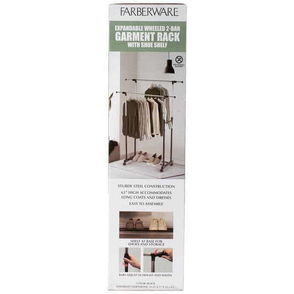 Farberware(R) Double Garment Rack with Wheels - image 