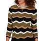 Womens Emaline La Vita Costiera 3/4 Sleeve Wavy Stripe Sweater - image 4