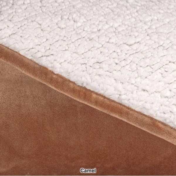St. James Home Velvet and Sherpa Foot Pocket Throw