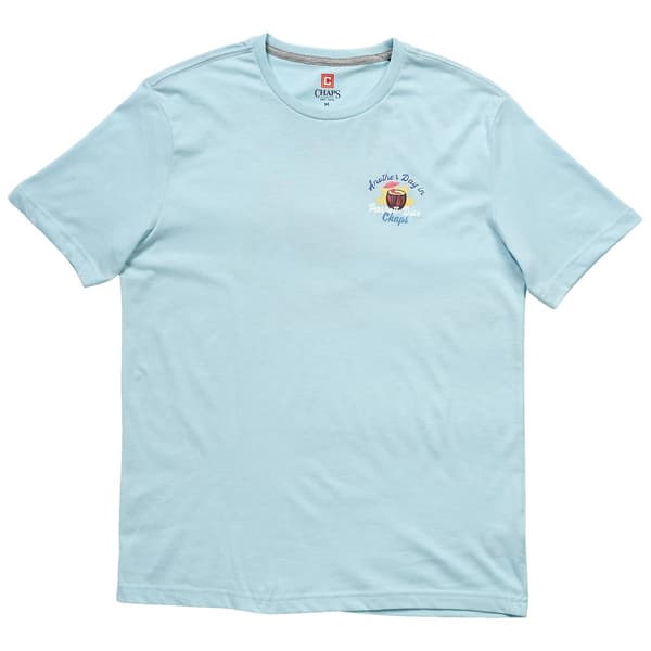Mens Chaps Coconut Paradise Short Sleeve Tee - Crystal Blue