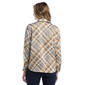 Womens Rafaella® Long Sleeve Button Front Plaid Blouse - image 2