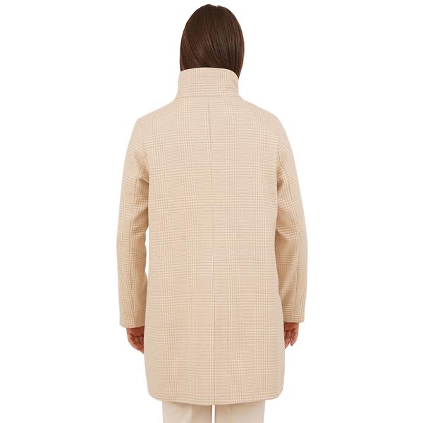 Petite Nine West Full Zip Stand Collar Faux Wool Walker