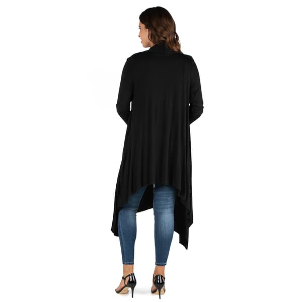 Plus Size 24/7 Comfort Apparel Extra Long Maternity Cardigan